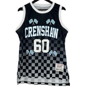 Headgear Classics Nipsey Hussle Crenshaw Jersey Small Black Blue Checkered #60